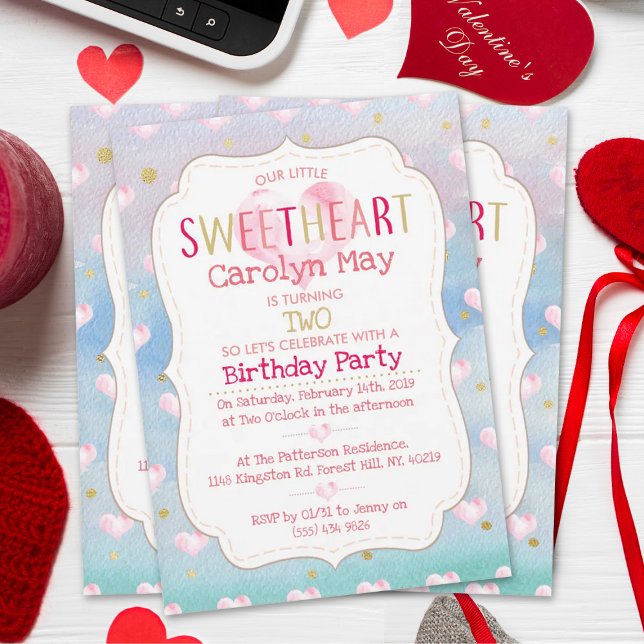 Invitación Cumpleaños del pequeño querido San Valentín (Subido por el creador)