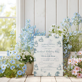 Invitación Cumpleaños del Pequeño Ratón en el Libro de Histor