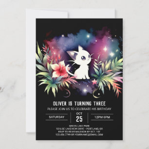 Invitación Cumpleaños del personalizado Cute Cat