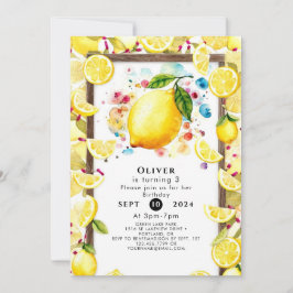 Invitación Cumpleaños del personalizado Cute Lemon