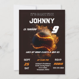 Invitación Cumpleaños del personalizado de Béisbol para el ni