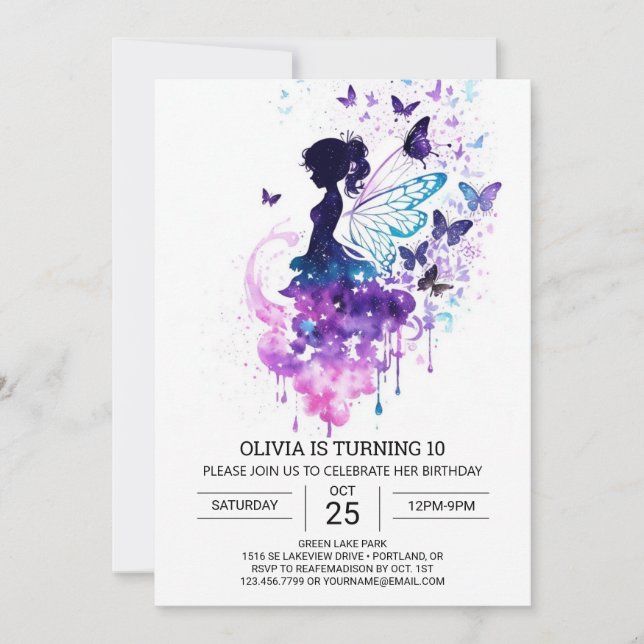 Invitación Cumpleaños del personalizado Encantado (Anverso)