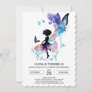 Invitación Cumpleaños del personalizado Fairy Garden
