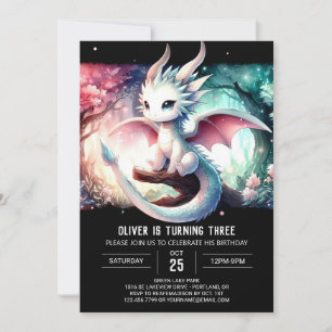 Invitación Cumpleaños del personalizado Majestic Dragon