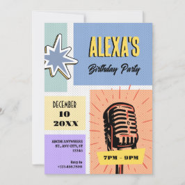 Invitación Cumpleaños del personalizado Retro