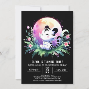 Invitación Cumpleaños del personalizado Whimsy Tiger