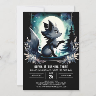 Invitación Cumpleaños del personalizado Wolf Modern