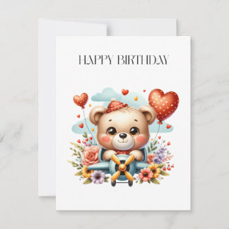 Invitación Cumpleaños del piloto de osito de peluche
