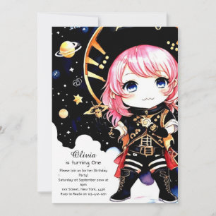 Invitación Cumpleaños del pirata acuarela