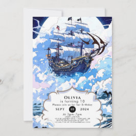 Invitación Cumpleaños del Pirata de Barco Encantado por el pe
