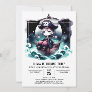 Invitación Cumpleaños del Pirata Encantado Náutico