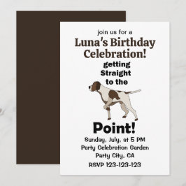 Invitación Cumpleaños del Pointer Inglés: Al grano