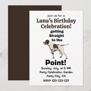Invitación Cumpleaños del Pointer Inglés: Al grano