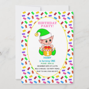 Invitación Cumpleaños del primer bebé adorable