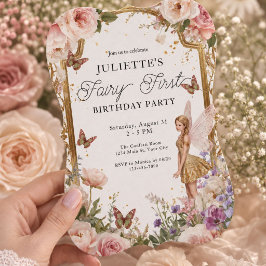 Invitación Cumpleaños del Primer Jardín Mágico de Hadas para