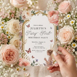Invitación Cumpleaños del Primer Jardín Mágico de Hadas para