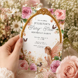 Invitación Cumpleaños del Primer Jardín Mágico de Hadas para