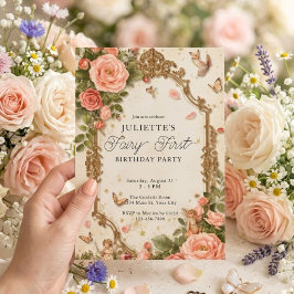 Invitación Cumpleaños del Primer Jardín Mágico de Hadas para