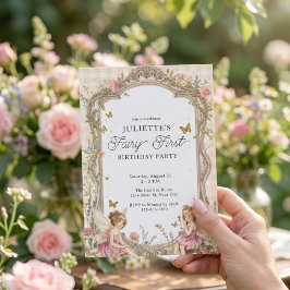 Invitación Cumpleaños del Primer Jardín Mágico de Hadas para