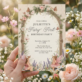 Invitación Cumpleaños del Primer Jardín Mágico de Hadas para