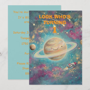 Invitación Cumpleaños del primer niño Fiesta Descarga Digital