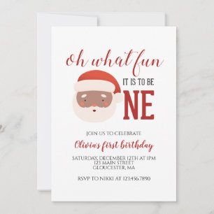 Invitación Cumpleaños del primer Santa de Navidad