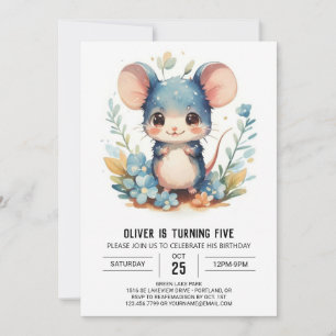 Invitación Cumpleaños del ratón para niños mágicos