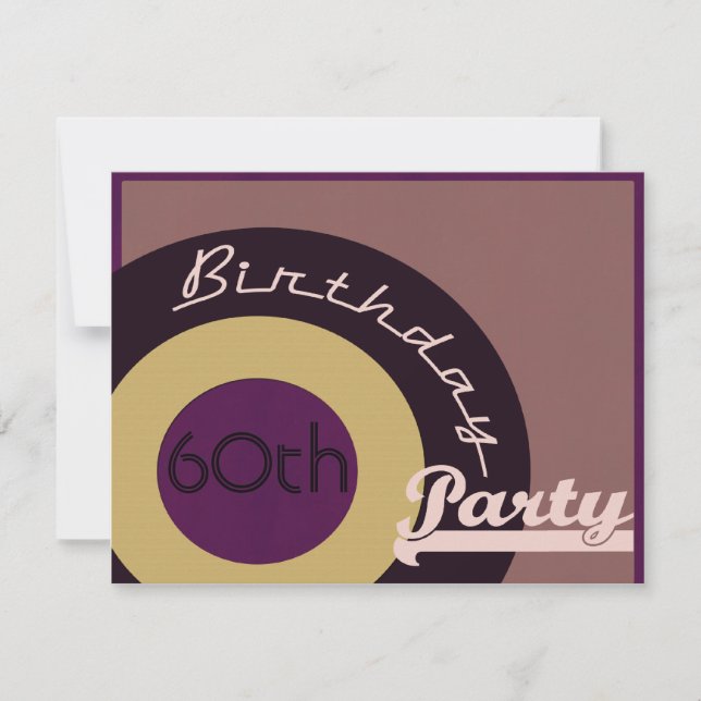 Invitación Cumpleaños del rollo del n de la roca (Anverso)