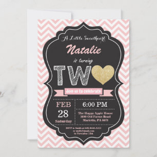 Invitación Cumpleaños del segundo día de San Valentín Pequeño