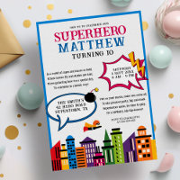 Cumpleaños del Superhéroe Comic Book Boys