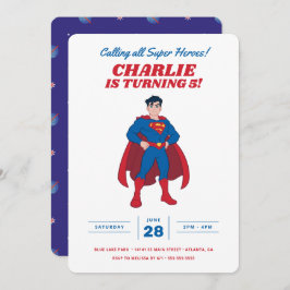 Invitación Cumpleaños del Superman Super Hero