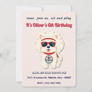 Invitación Cumpleaños del superperro personalizado