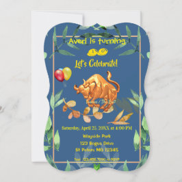 Invitación Cumpleaños del Tauro Azul (20 de abril a 20 de may