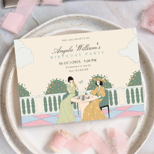 Invitación Cumpleaños del té femenino
