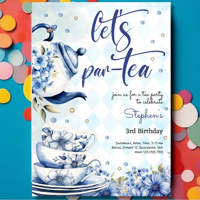 Invitación Cumpleaños del té para los niños (Subido por el creador)