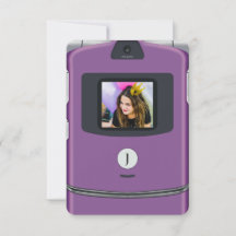 Cumpleaños del Teléfono Móvil Plegable Purple 2000