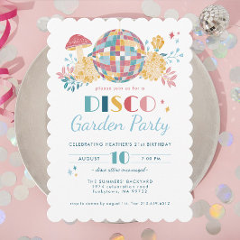 Invitación Cumpleaños del tema del Fiesta 70 de Disco Garden