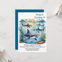 Cumpleaños Del Tiburón Bajo El Mar