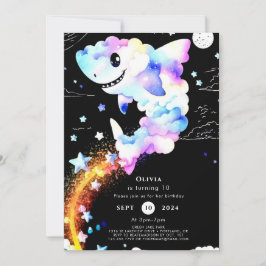 Invitación Cumpleaños del Tiburón Marino Boho Magical