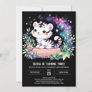 Invitación Cumpleaños del tigre Adorable Forestal