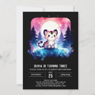 Invitación Cumpleaños del Tigre Divertido Digital
