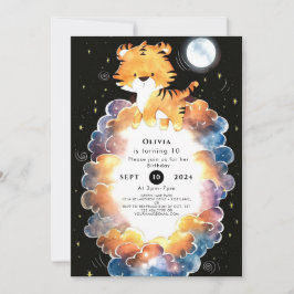 Invitación Cumpleaños del tigre editable y caprichoso