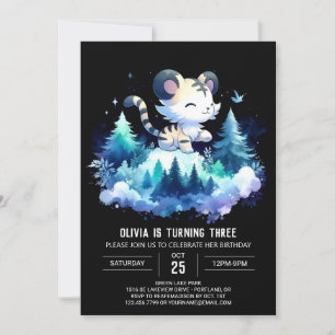 Invitación Cumpleaños del tigre forestal caprichoso