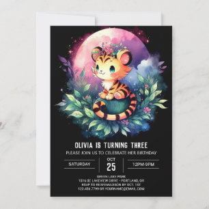 Invitación Cumpleaños del tigre mágico personalizado