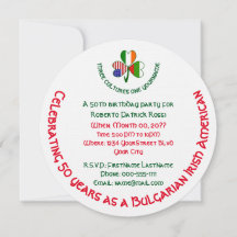 Cumpleaños del trébol búlgaro irlandés USA 