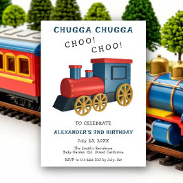 Invitación Cumpleaños del Tren Chugga Choo