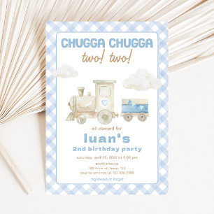 Invitación Cumpleaños del Tren Chugga Chugga 