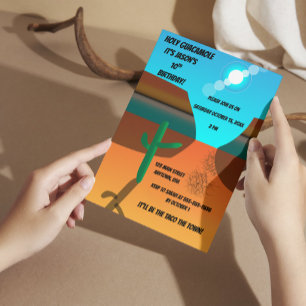 Invitación Cumpleaños del Tumbleweed del Sudoeste