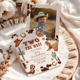 Invitación Cumpleaños del vaquero del oeste 2da foto