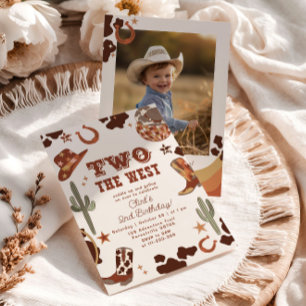 Invitación Cumpleaños del vaquero del oeste 2da foto